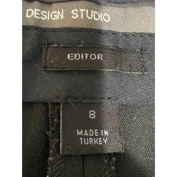 Black Editor Design Studio Womens Dress Pants Size 8 - Picture 6 of 10